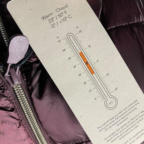 Save The Duck Caroline Womens S Burgundy Puffer Coat Faux Fur Long Iris Full Zip - Picture 7 of 7